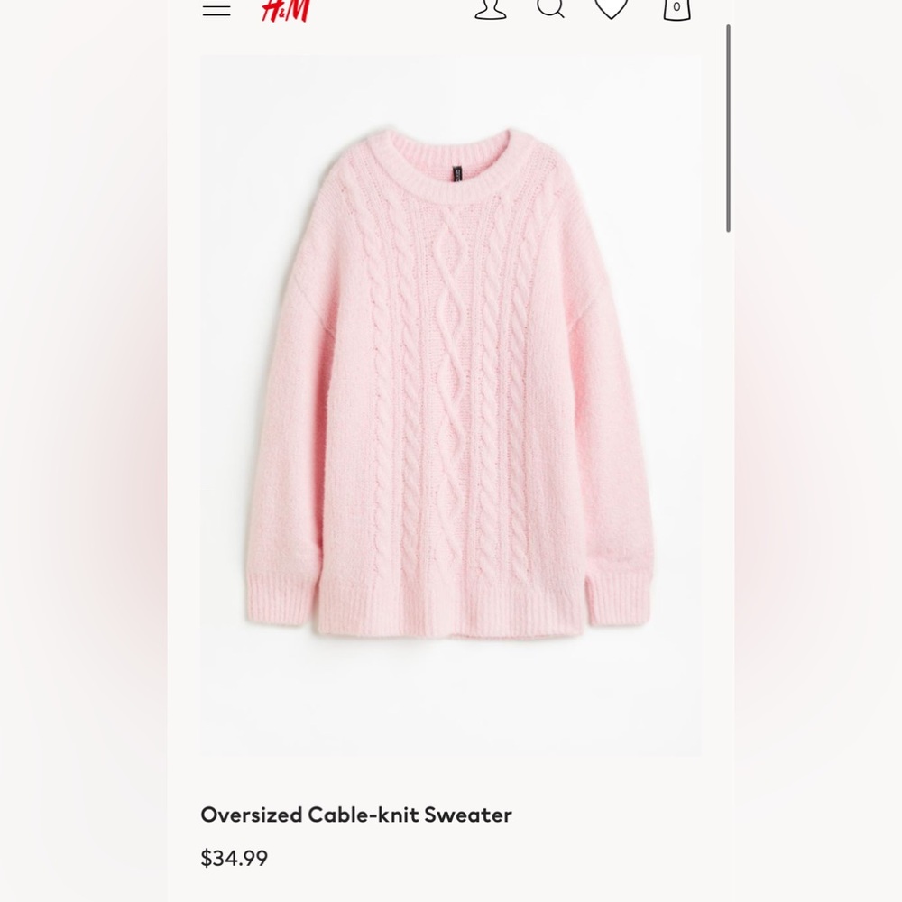 pink h& m sweater iso